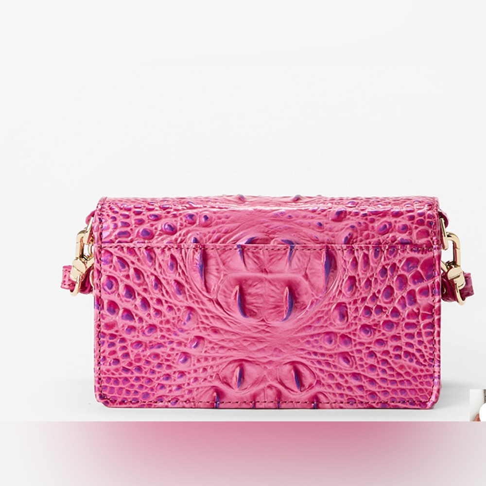 Brahmin Phlox Pink Melbourne Minuette Handbag AND Matching Addy Wallet NWT - Picture 9 of 13